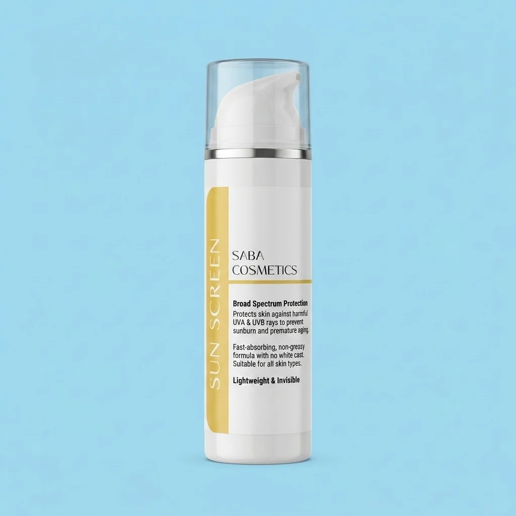 صن سكرين واقي شمس طبيعي لجميع أنواع البشرة من صبا (Sunscreen) - 50 ملل