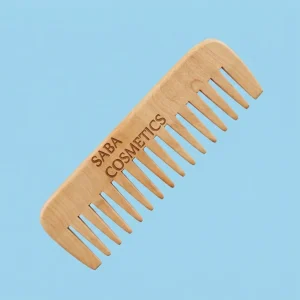 مشط خشب الزيتون الفاخر الطبيعي لفك التشابك ومنع التقصيف من صبا (Olive Wood Comb)